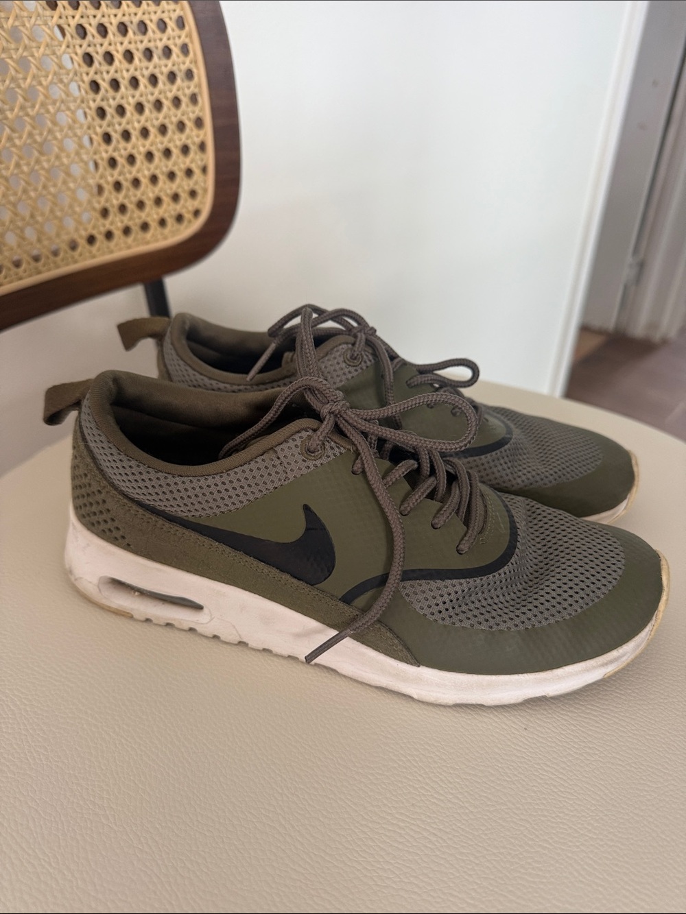 Nike Women’s Olive Green and Black Athletic Sneakers